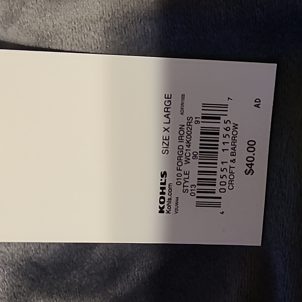 CROFT & BARROW WOMENS PLUS SIZE LUSH VELOUR 1/4 ZIP JACKET SIZE XL GRAY - Picture 5 of 9